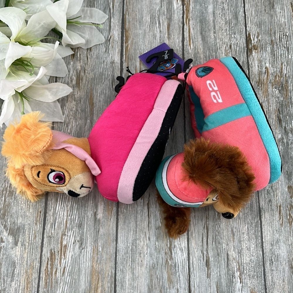 Baby Toddler Girl Paw Patrol Comfy Cozy Slippers Size 7/8